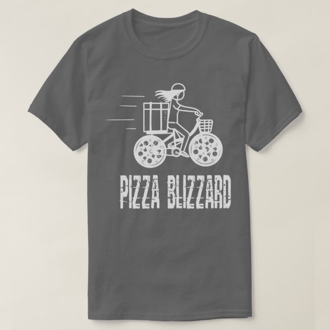 Camiseta Pizza Blizzard Bike Courier Service (Frente do Design)