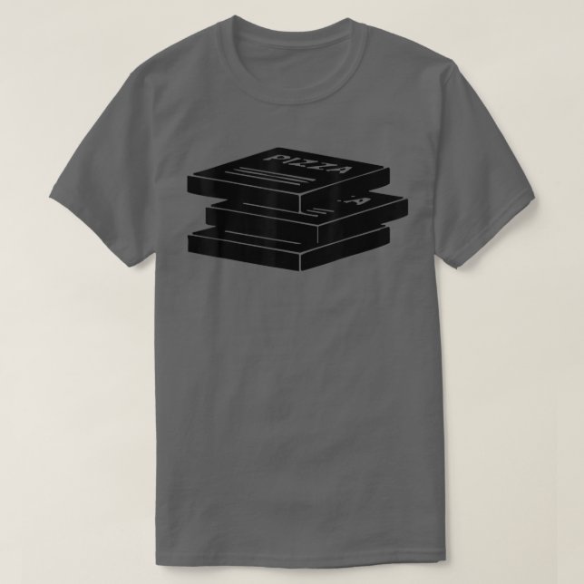 Camiseta Pizza Box Stack (Frente do Design)