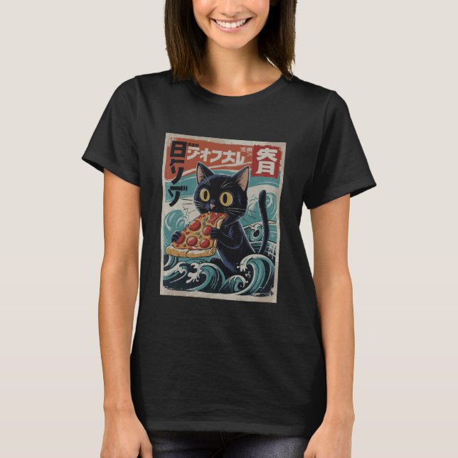 Camiseta Pizza Cat Japonês (Frente)