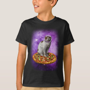 Camiseta Pizza Cats In Space - Astral Cosmic Design Astrona