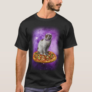 Camiseta Pizza Cats In Space - Astral Cosmic Design Astrona