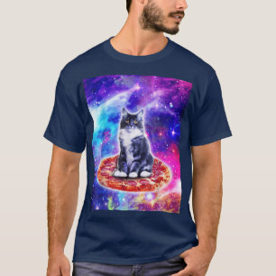 Camiseta Pizza Cats In Space Galay Funny Silly Kitty Cosmic