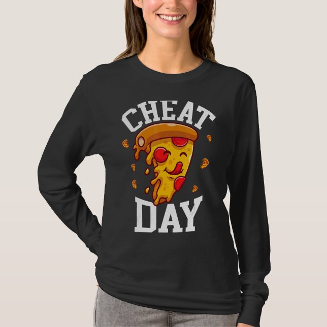 Camiseta Pizza Cheat Refeição Para Cheat Day Cheat Day (Frente)