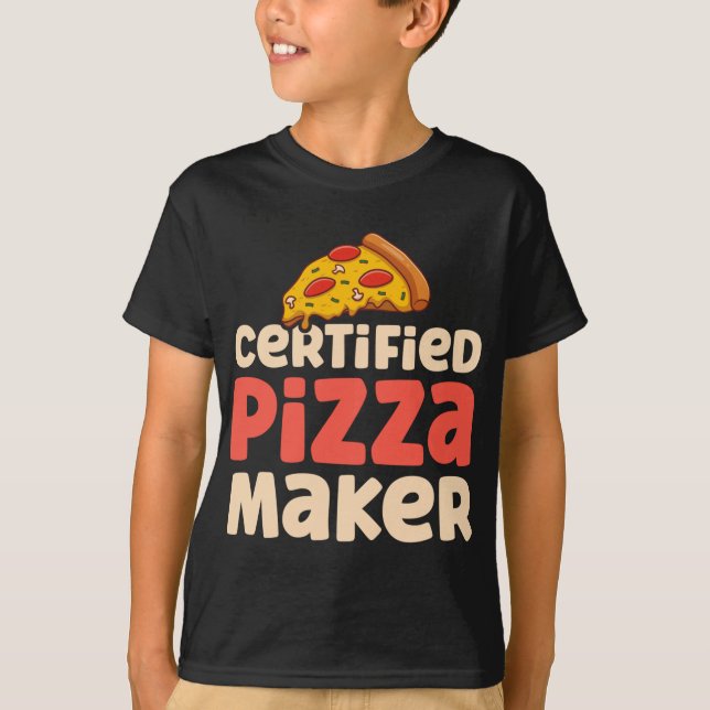 Camiseta Pizza Chef Baker Certified Pizza Maker (Frente)