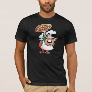 Camiseta Pizza Chef Italiano Cartoon Clássico
