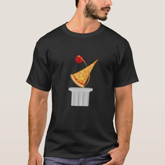 Camiseta Pizza Clássica, Arte Grega Engraçada TGIF E Comida (Frente)