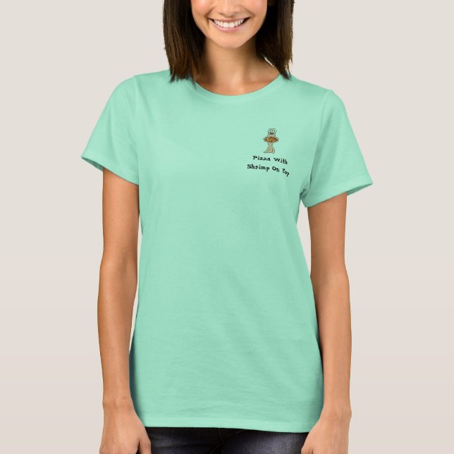 Camiseta Pizza com Camarão no Topo (Frente)