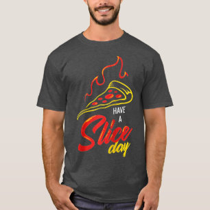 Camiseta Pizza com crosta de queijo e fatia para ter uma fa