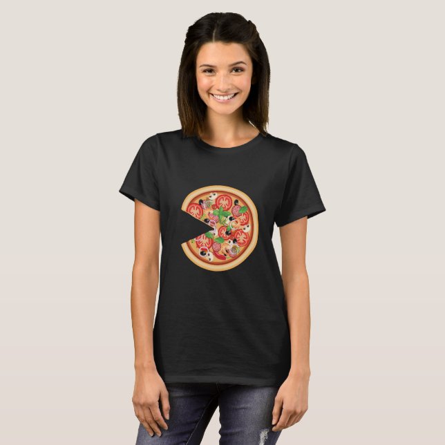Camiseta Pizza com o t-shirt de harmonização dos casais da (Frente Completa)
