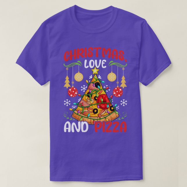 Camiseta Pizza Comida Rápida Engraçada Dizendo Amor de Nata (Frente do Design)