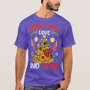 Camiseta Pizza Comida Rápida Engraçada Dizendo Amor de Nata