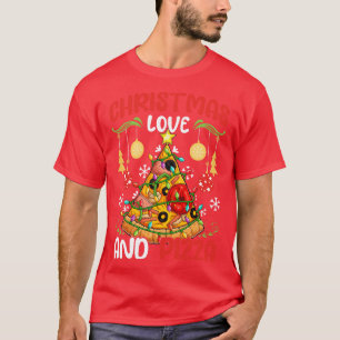 Camiseta Pizza Comida Rápida Engraçada Dizendo Amor de Nata