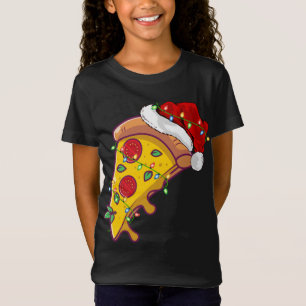 Camiseta Pizza Comida Rápida Lover Xmas Santa Hat Pizza Nat