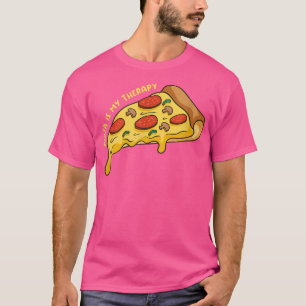 Camiseta Pizza como Terapia Irônica Pizza Chef Comida Itali
