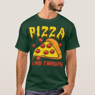 Camiseta Pizza como Terapia Pizza de Comida de Comida Itali