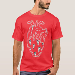 Camiseta Pizza Coração Anatomia Tatuagem Estilo 16573278