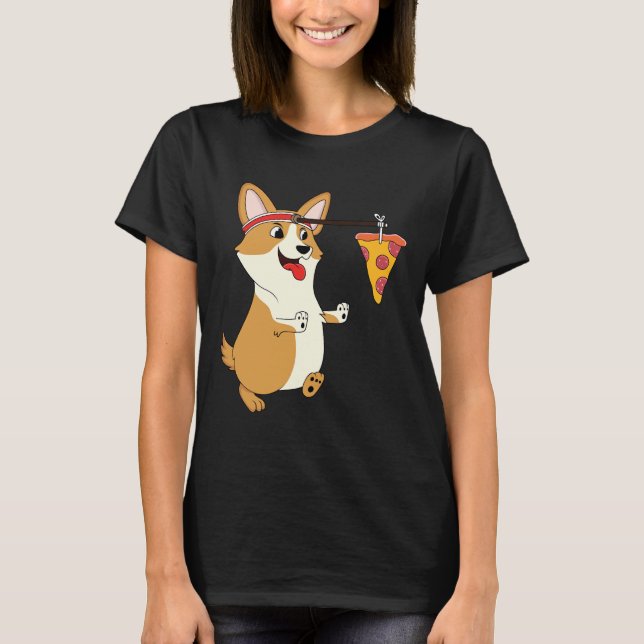 Camiseta Pizza Corgi Running (Frente)
