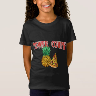 Camiseta Pizza de abacaxi com Casal de potência - Piada Com