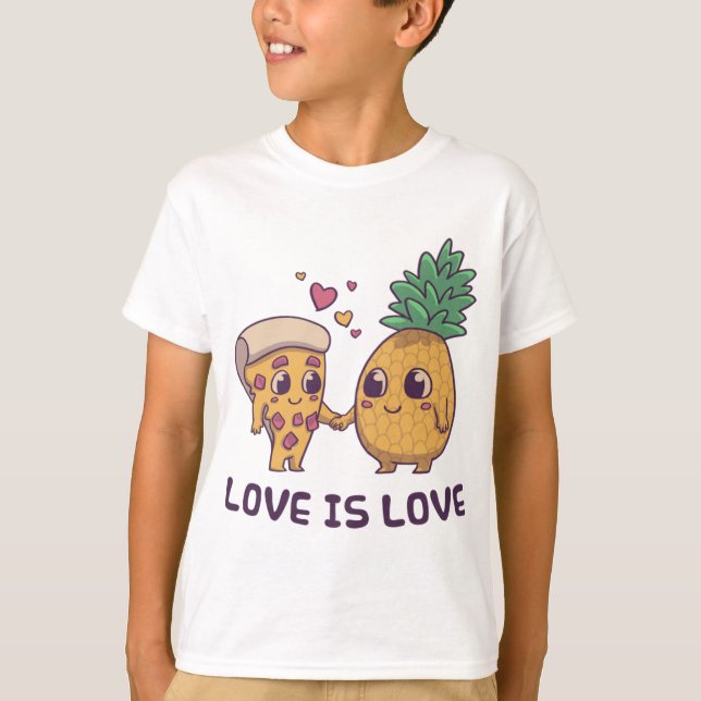 Camiseta Pizza de Abacaxi com Orgulho Cinto (Frente)
