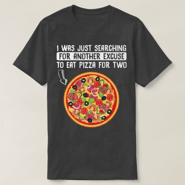 Camiseta Pizza De Anúncio De Gravidez Para Dois Bebês De Be (Frente do Design)