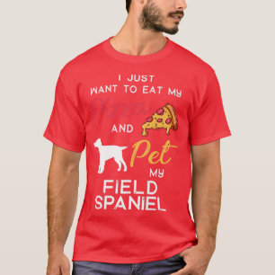 Camiseta Pizza de Cachorro Espanhol de Campo Proprietário d