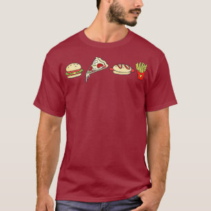 Camiseta Pizza de Cachorro Quente com Pão-de-Comida Rápid