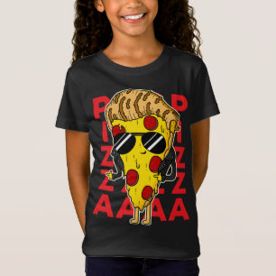 Camiseta Pizza de Cartoon legal e engraçada Vestindo roupas