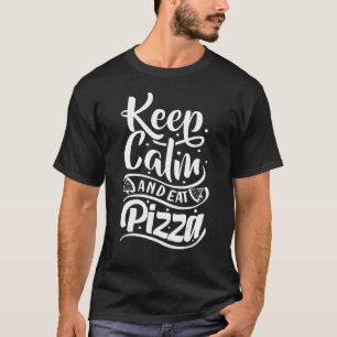 Camiseta Pizza De Chef Italiano Pizzeria Manter Calma E Ea