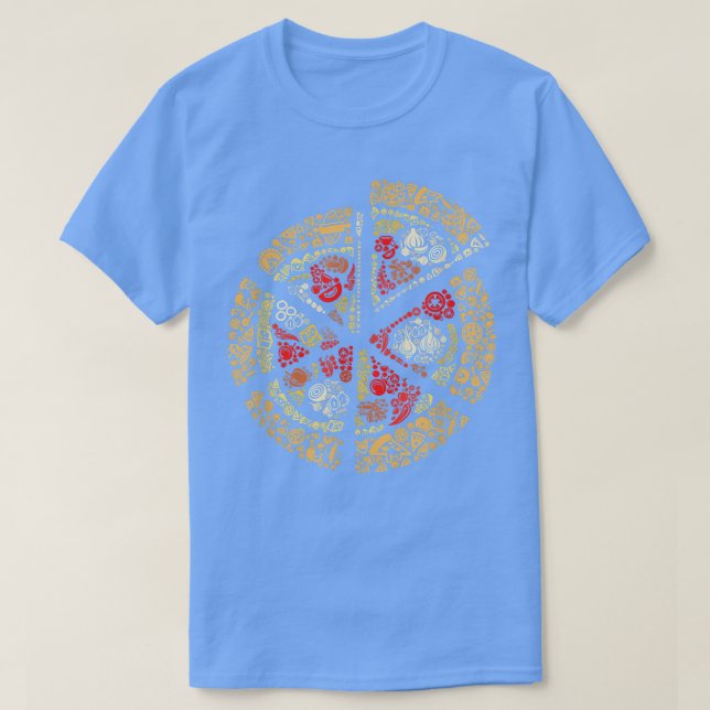 Camiseta Pizza de Comida engraçada696 (Frente do Design)