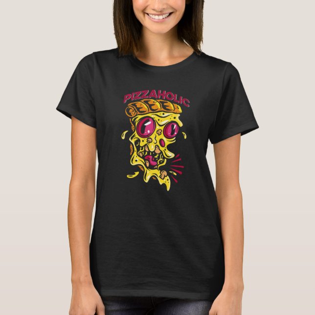 Camiseta Pizza de Comida Pizzaholic (Frente)