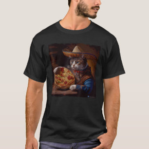 Camiseta Pizza de Cowboy Engraçado