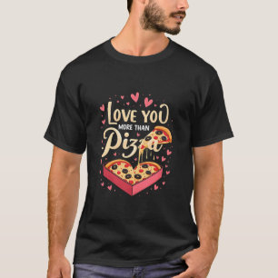 Camiseta Pizza de Dia dos Namorados em Formato de Coração F