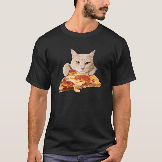 Camiseta pizza de gato (Frente)