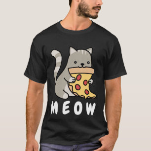 Camiseta Pizza de Gato Dono de Gato Comida Rápida Gatos Hum