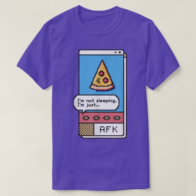 Camiseta Pizza de Jogos Afk Videogame T-Shirt para Jogos (Frente do Design)