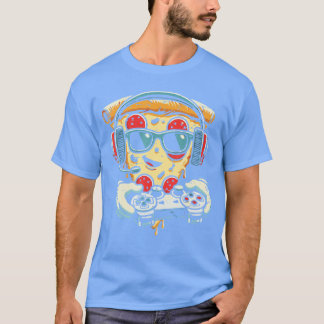 Camiseta Pizza de Jogos Vídeo Engraçado Comida de Lanche Am