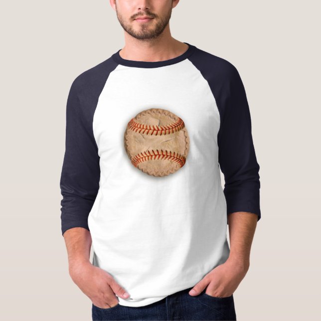Camiseta Pizza de Maçã de Baseball (Frente)