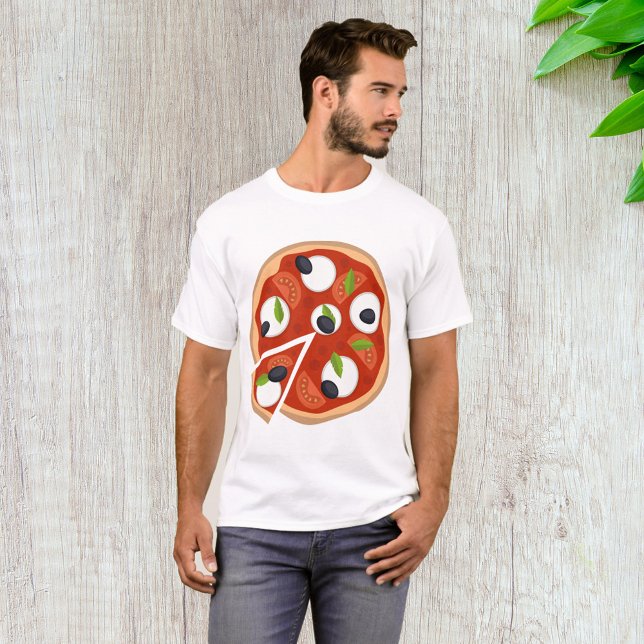 Camiseta Pizza de Mozzarela com Tomate e Manjericão (Criador carregado)