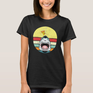 Camiseta Pizza de Peixe Tubarão Retro Vintage Pizzaria Chef