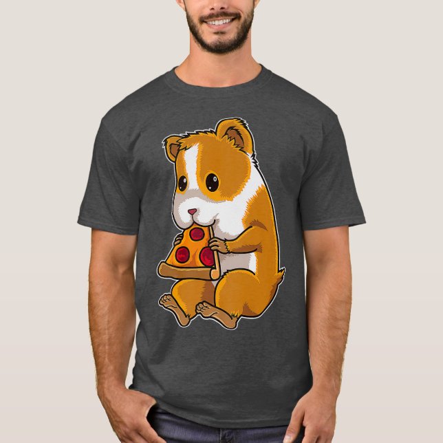 Camiseta Pizza De Pepperoni Comida Por Hamster - Comida Ráp (Frente)