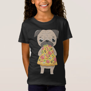 Camiseta Pizza de Pug - Fatia de Pizza de Cachorro Gelado