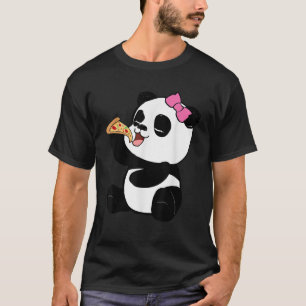 Camiseta Pizza de Urso de Panda para Raparigas e Mulheres d