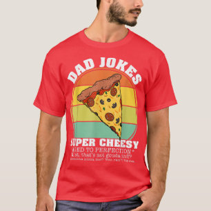 Camiseta Pizza de Vintagem Fria Piada Pai Super Cheesy Feli