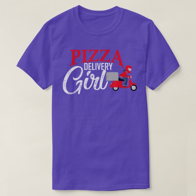 Camiseta Pizza Delivery Girl Mating Pizza Costume Para Mulh (Frente do Design)
