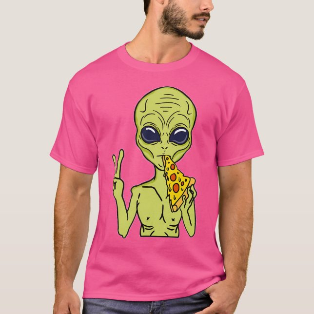 Camiseta Pizza Dessa Pizza De Comida De Alienígena (Frente)