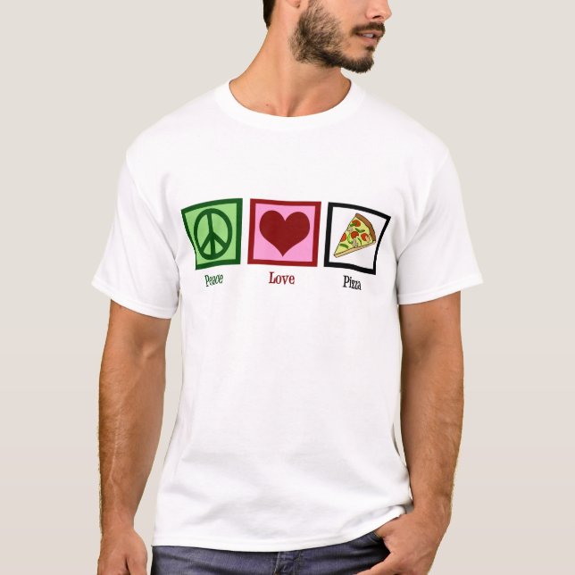 Camiseta Pizza do amor da paz (Frente)