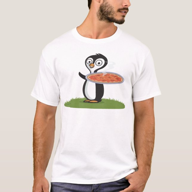 Camiseta Pizza do pinguim (Frente)