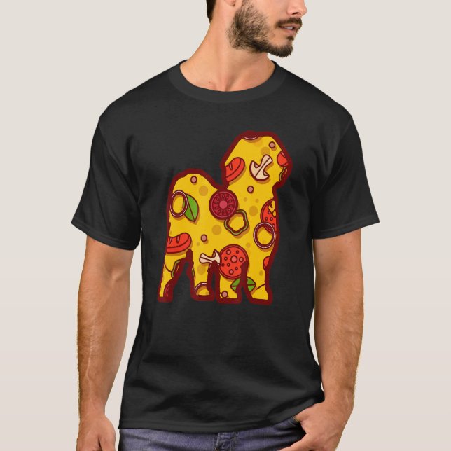 Camiseta Pizza Dog Funny Pizza Shih Tzu Dog (Frente)