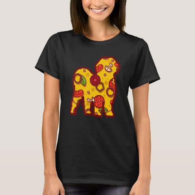 Camiseta Pizza Dog Funny Pizza Shih Tzu Dog (Frente)
