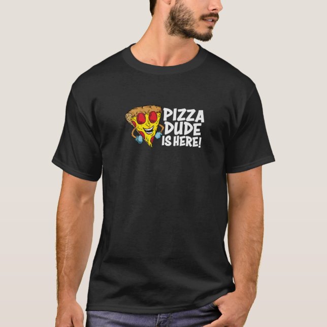 Camiseta PIZZA DUDE ESTÁ AQUI - 80S 90S FANTASIA Filme H (Frente)